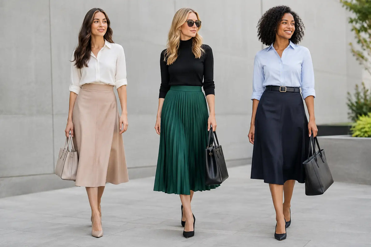 How to Style Midi Skirts for Work With Ease