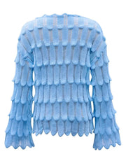Textured Knit Bell Sleeve Knit Top