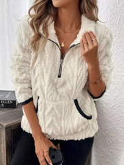 Half Zip Long-Sleeve Sweatshirt