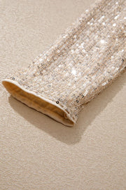 Sparkling Sequin Long-Sleeve Bodysuit