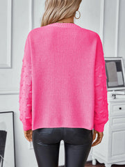Pocket Detail Round-Neck Sweater