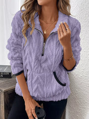 Half Zip Long-Sleeve Sweatshirt