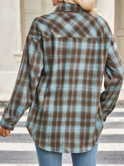 Plaid Button-Up Long-Sleeve Shirt