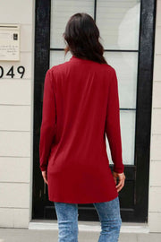 Open-Front Long-Sleeve Cardigan Pocketed - Plus Size
