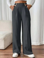 High-Waist Wide-Leg Pants - Plus Size