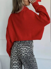 Half Zip Drop-Shoulder Sweater