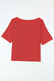 Rib-Knit Off-Shoulder Blouse