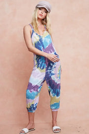 BiBi Tie Dye Knit Mid-Length Jumpsuit