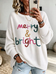 Merry & Bright Dropped Shoulder Sweater