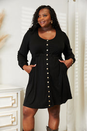 Scoop Neck Empire Waist Long-Sleeve Magic Dress