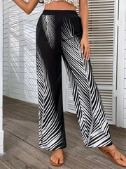 Printed Wide-Leg Pants