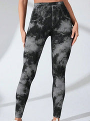 Tie-Dye High-Waist Active Leggings