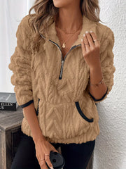 Half Zip Long-Sleeve Sweatshirt