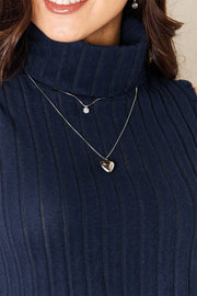 Ribbed Turtleneck Tank - Plus Size