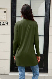 Open-Front Long-Sleeve Cardigan Pocketed - Plus Size