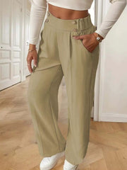 High-Waist Wide-Leg Pants - Plus Size