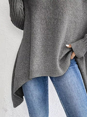 Turtleneck Drop-Shoulder Sweater