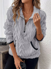 Half Zip Long-Sleeve Sweatshirt