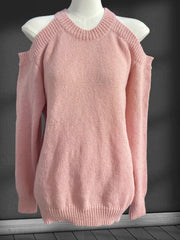 Cold-Shoulder Knit Sweater