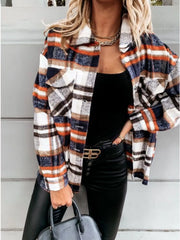 Plaid Button-Down Long-Sleeve Shacket