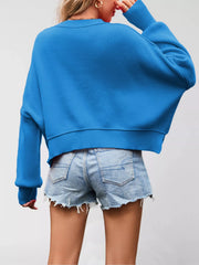 Round-Neck Drop-Shoulder Sweater