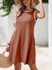 Sleeveless Flowy Mini Dress