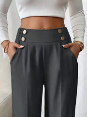 High-Waist Wide-Leg Pants - Plus Size