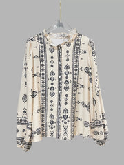 Vintage Print Long-Sleeve Shirt