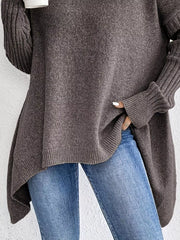 Turtleneck Drop-Shoulder Sweater