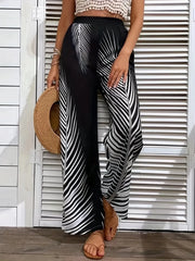 Printed Wide-Leg Pants