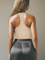 Cutout Ribbed Tank Top