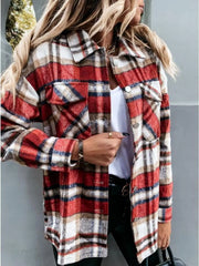 Plaid Button-Down Long-Sleeve Shacket