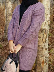 Chunky Knit Open-Front Cardigan