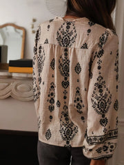 Vintage Print Long-Sleeve Shirt