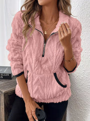 Half Zip Long-Sleeve Sweatshirt