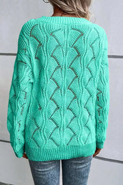 Texture V-Neck Knit Top