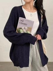 Open-Front Oversized Knit Cardigan
