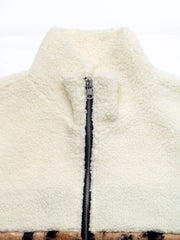 Leopard Zip Up Fleece Jacket