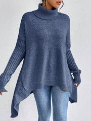 Turtleneck Drop-Shoulder Sweater