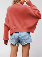 Round-Neck Drop-Shoulder Sweater