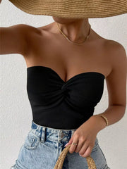 Twist-Front Rib-Knit Tube