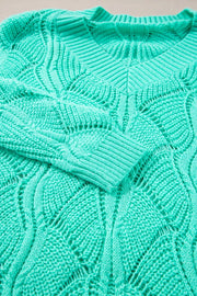 Texture V-Neck Knit Top
