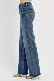 RISEN Tummy Control High-Rise Long Straight Jeans - Plus Size