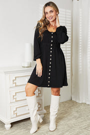 Scoop Neck Empire Waist Long-Sleeve Magic Dress