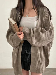 Open-Front Oversized Knit Cardigan