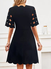 Cutout Half-Sleeve Mini Dress