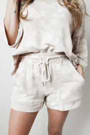 Relaxed Tie-Dye Top and Shorts Set