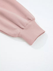Drop-Shoulder Puff Sleeve Crop Top and Drawstring Wide-Leg Pants Set