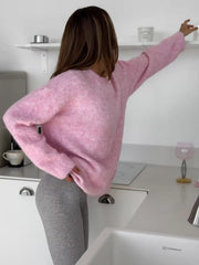 Round-Neck Drop-Shoulder Sweater
