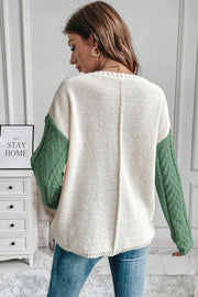 Color-Block Drop-Shoulder Sweater - Plus Size